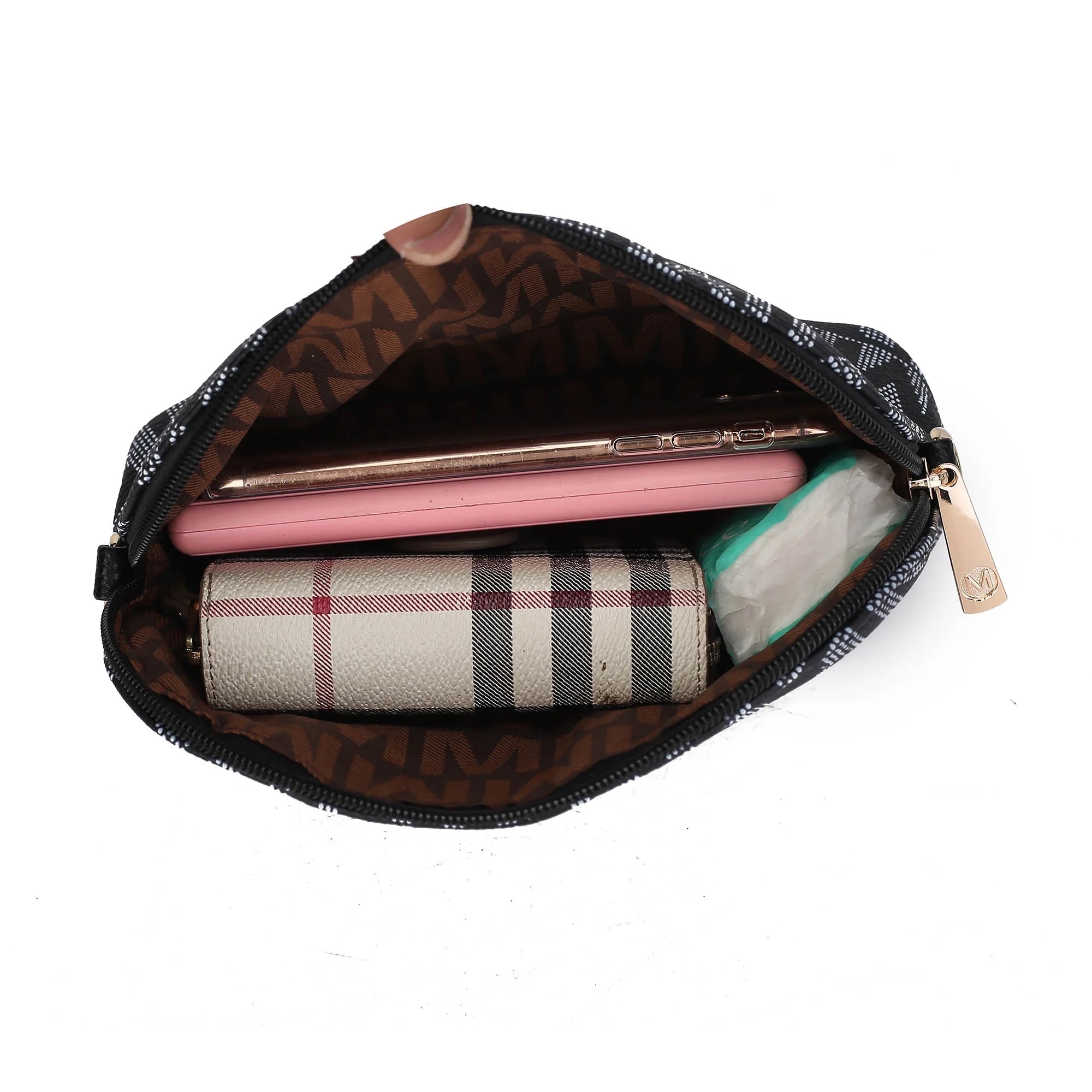 Marimar Women'S Tote Bag with Pouch and Wristlet, Signature 4 Piece Set by Mia K - Grey