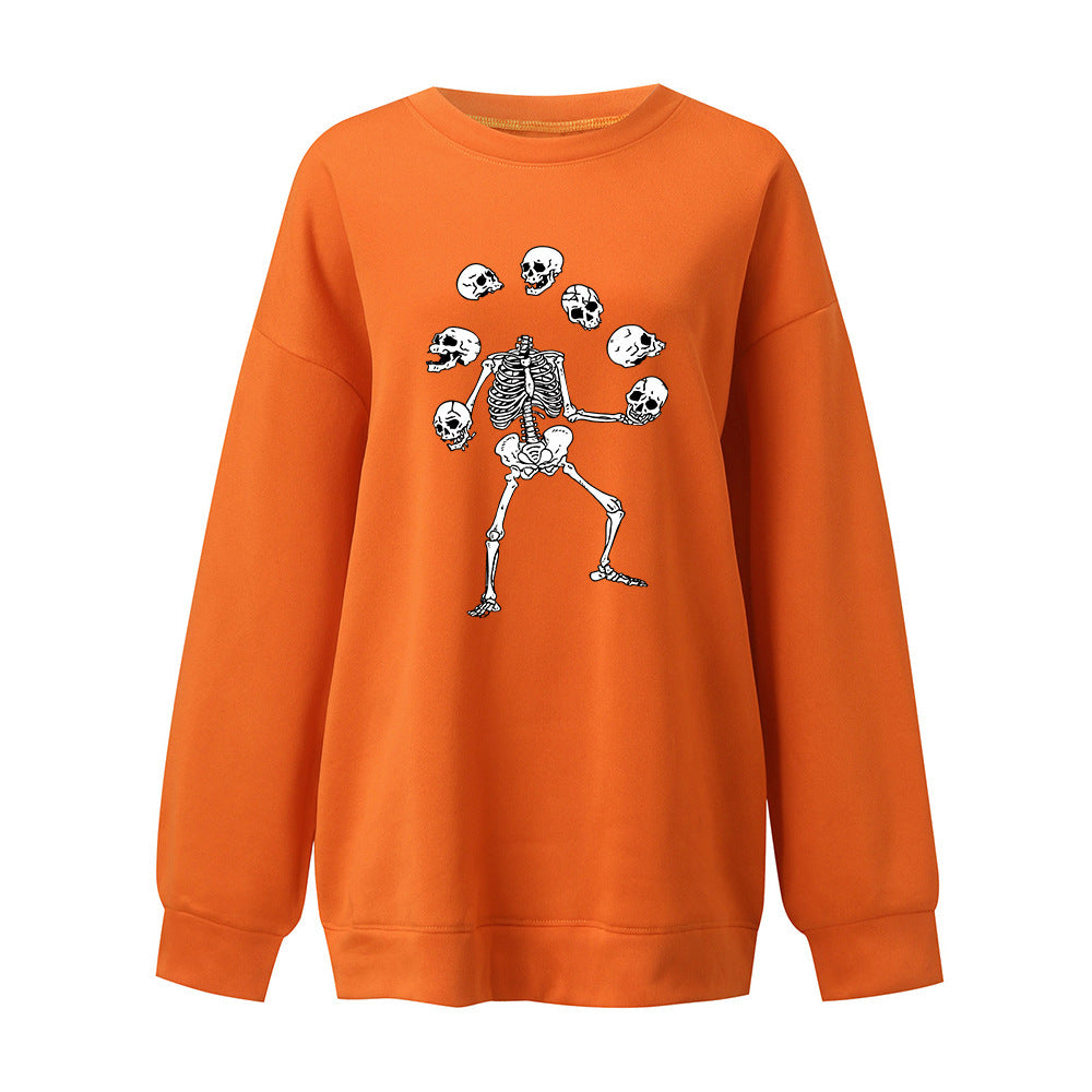Women's Loose Casual Halloween Creative Printing Top