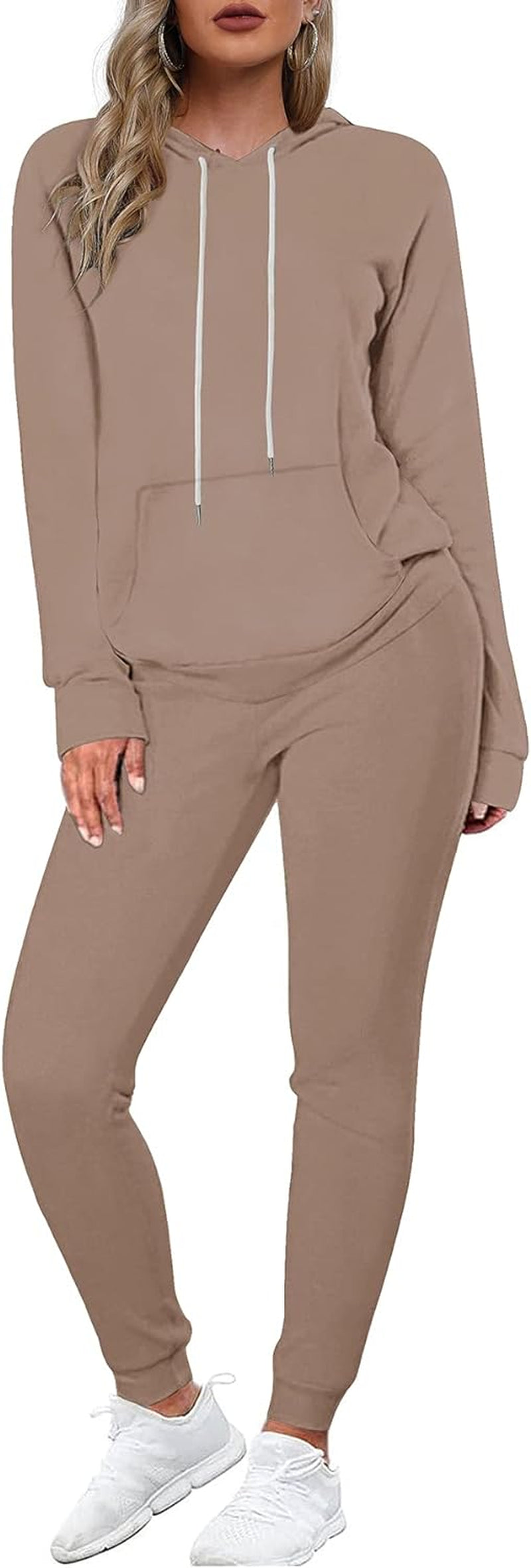Two Piece Outfits Sweatsuits for Women Set Hoodie and Sweatpants Set Jogging Suits with Kangaroo Pockets