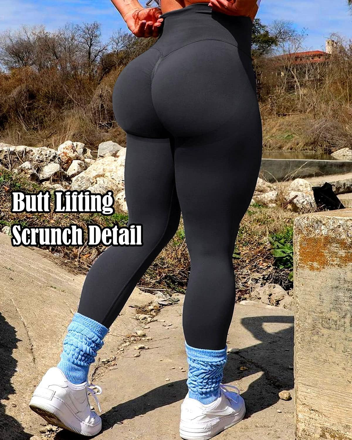 Women'S High Waist Workout Seamless Scrunch Booty Leggings Butt Lift Gym Fitness Girl Sport Active Yoga Pants