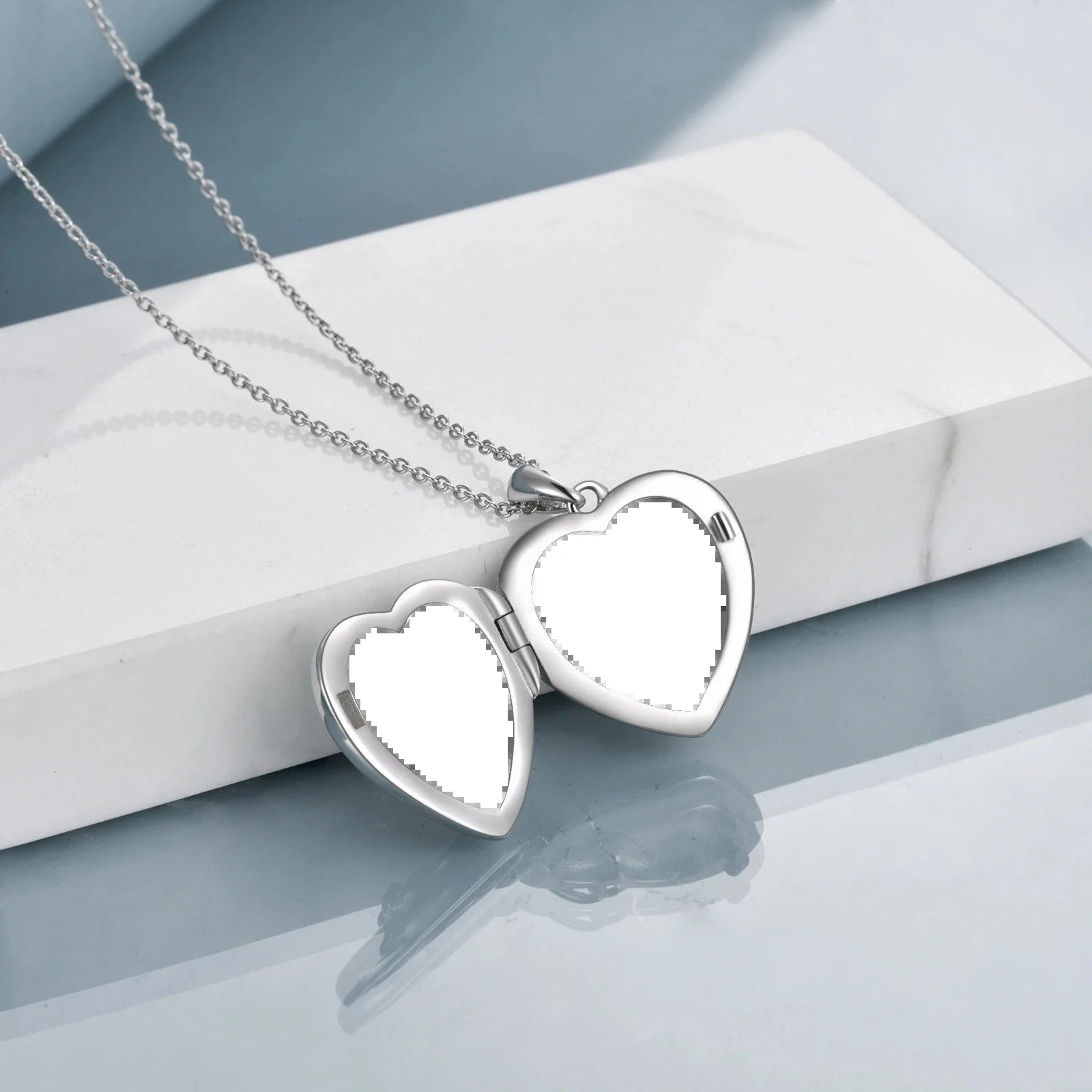 Sterling Silver Heart Cat Lockets Necklace That Holds Pictures Jewelry Birthday Anniversary Mothers Day Christmas Gifts for Women