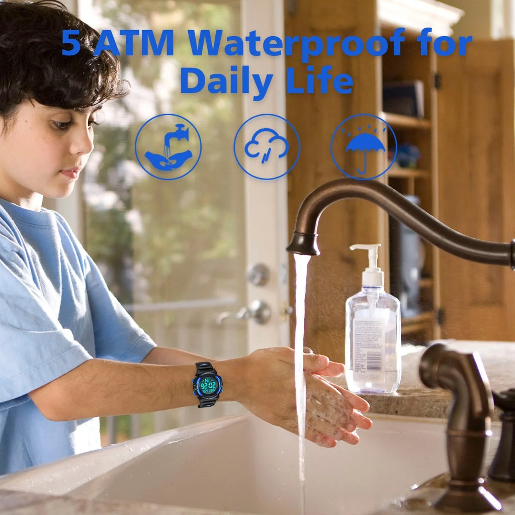 Kids Digital Sports Watch for Age 4-15 Waterproof Watches with Alarm Stopwatch Wrist Watches for Boys Girls Birthday Chriatmas Gift for Kids