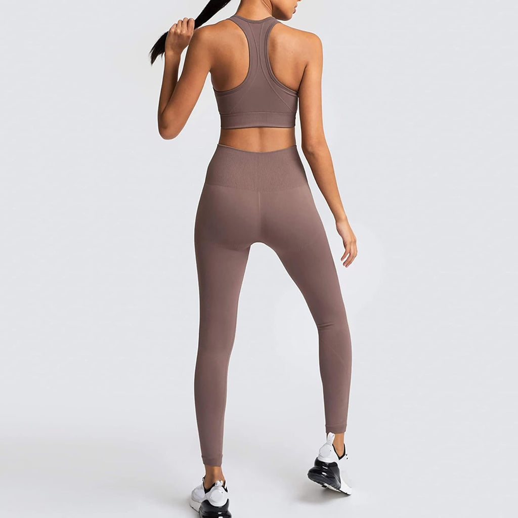 Workout Sets for Women Active 2 Piece Seamless Matching High Waist Yoga Set Gym Outfits