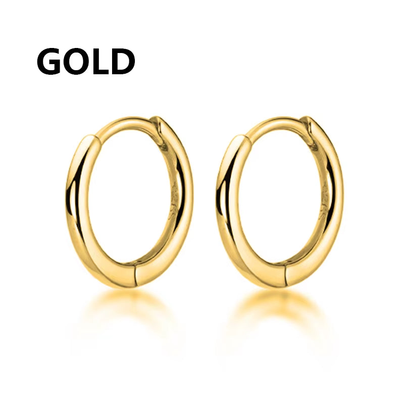 1 Pairs Multi Types Unisex Black Gold Color Stainless Steel Earring for Women Men Punk Gothic Piercing Fake Earrings Jewelry