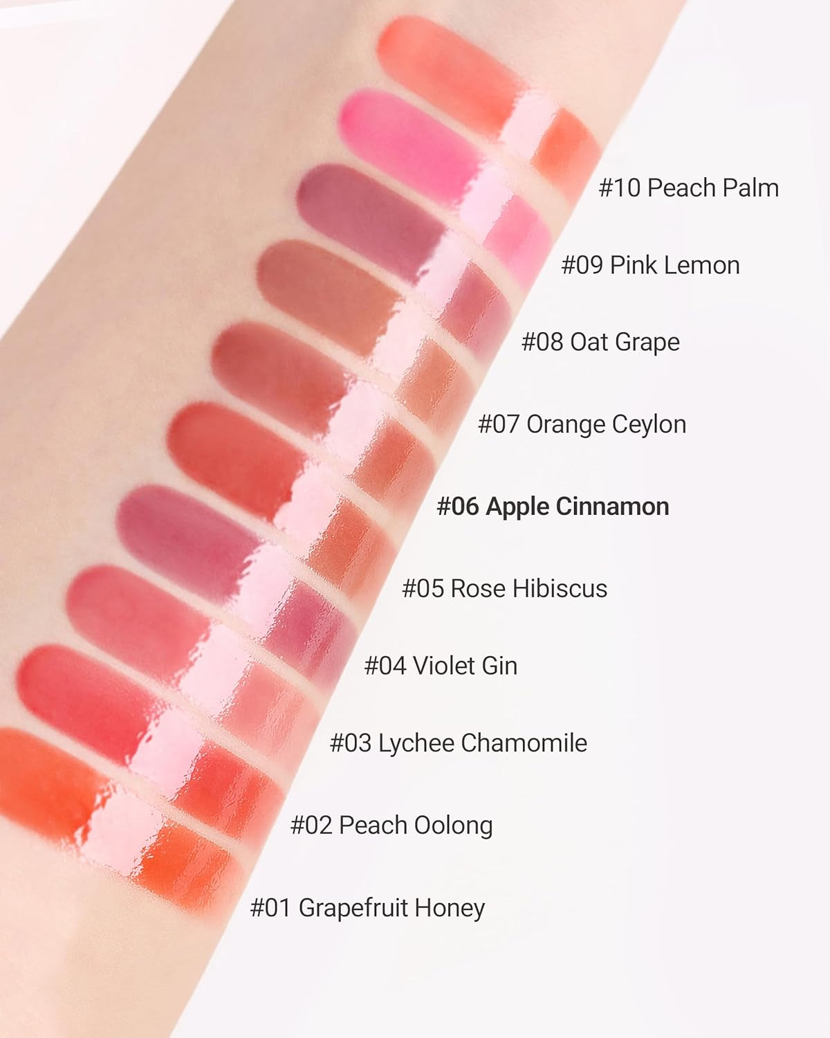 Saemmy'S Ade Shot Tint - Korean Lip Titnt, Water Gel Lip Stain with Plump Glowy Moisturizing Finish, Buildable Radiant Gloss, Long-Lasting Comfort, 0.1 Fl.Oz. (06 Apple Cinnamon)