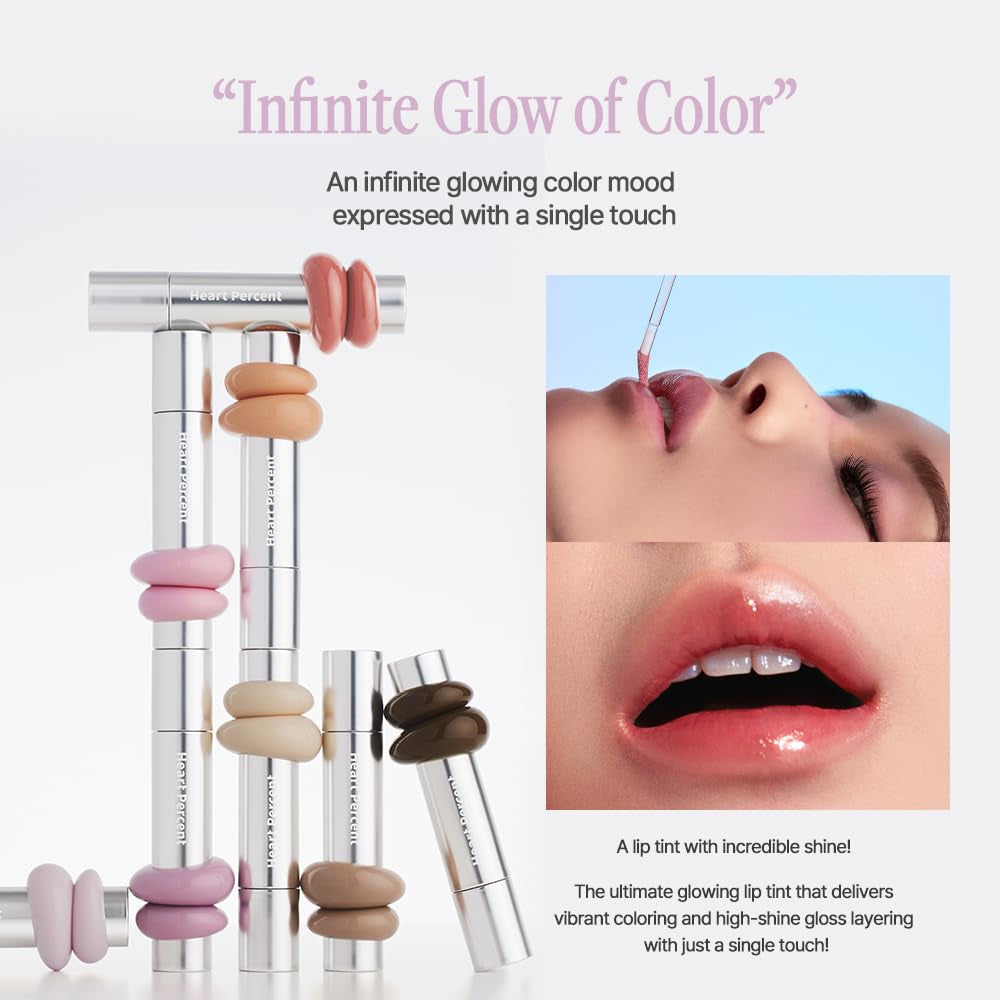 Dote on Mood One Way Glowy Tint, Glass-Like High Shine Glossy Finish W/Long-Lasting Luminous Color Lip Stain for Glowy Look, #05. Rosy Bomb