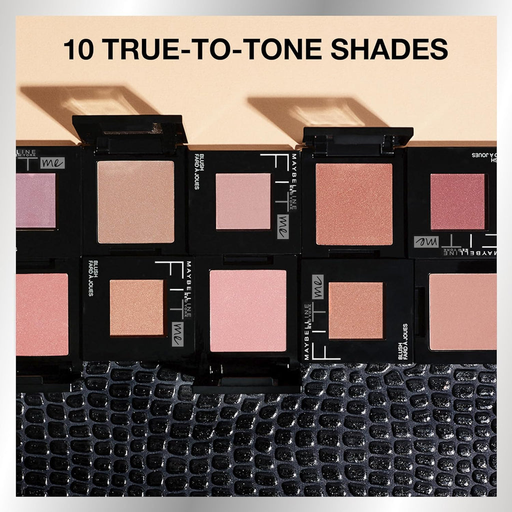 Fit Me Blush, Lightweight, Smooth, Blendable, Long-Lasting All-Day Face Enhancing Makeup Color, Pink, 1 Count