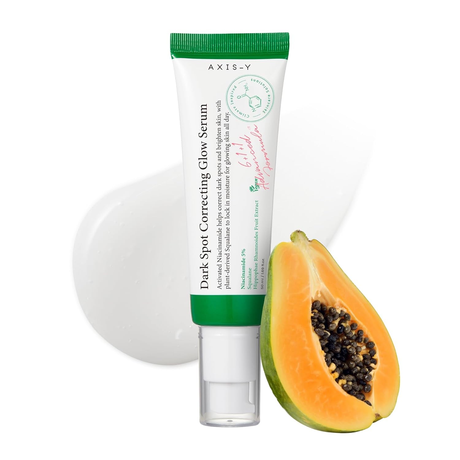 Dark Spot Correcting Glow Serum - 5% Niacinamide Dark Spot Remover for Face - Vegan Korean Skin Care Niacinamide Serum for All Skin Types - 1.69 Fl. Oz.