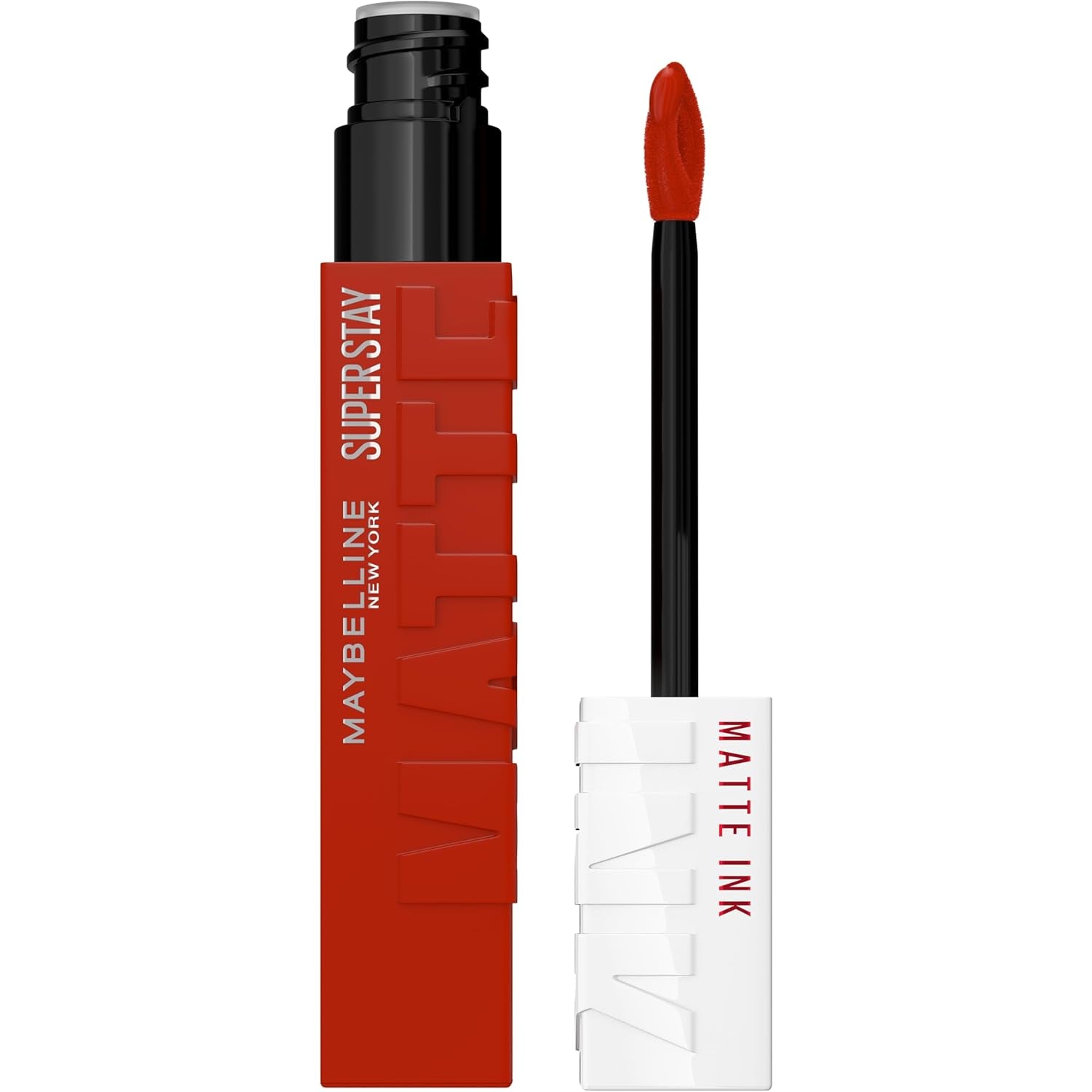 Super Stay Matte Ink Liquid Lipstick Makeup, Long Lasting High Impact Color, up to 16H Wear, Ground-Breaker, Maple Leaf Red, 1 Count, Packaging May Vary