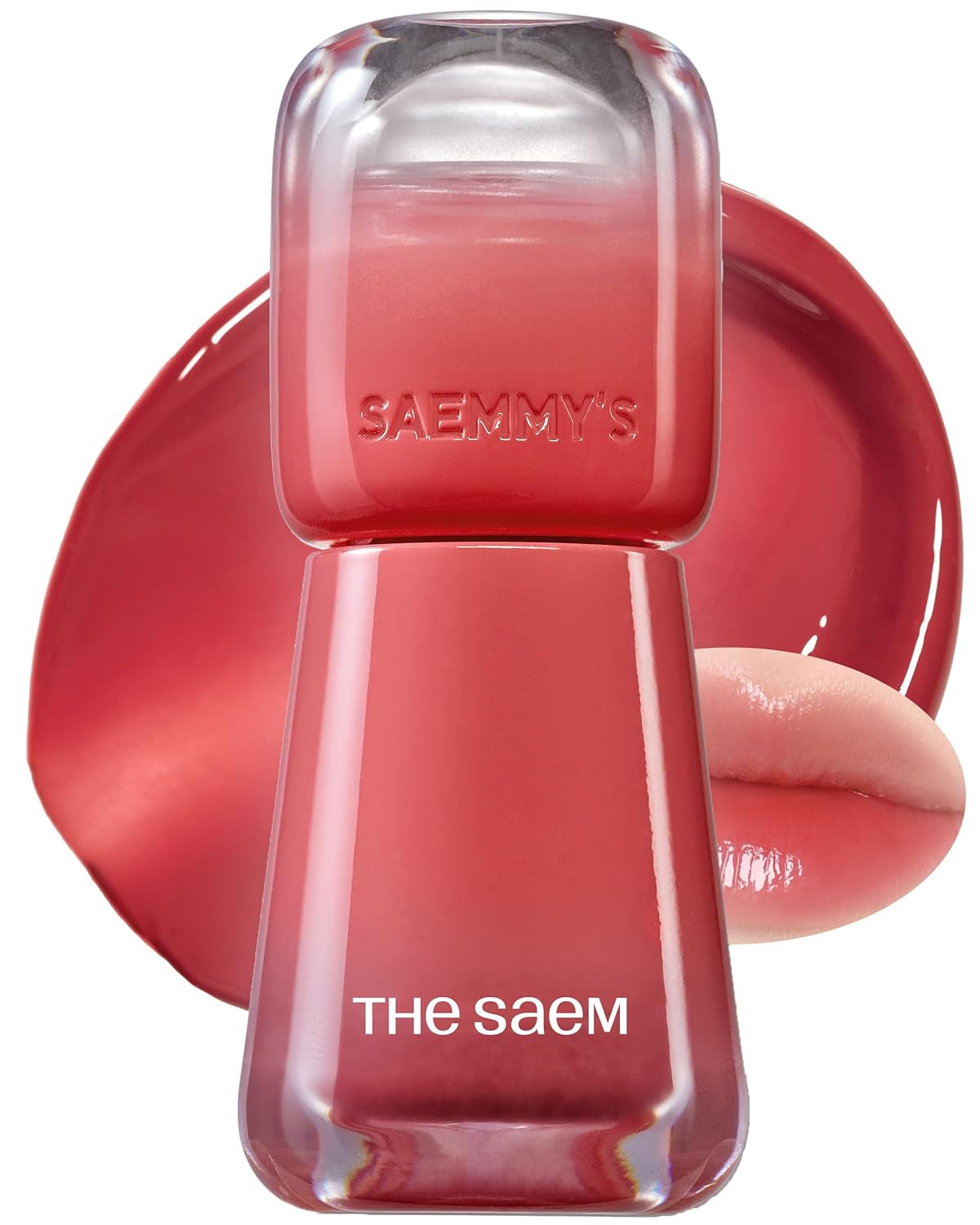 Saemmy'S Ade Shot Tint - Korean Lip Titnt, Water Gel Lip Stain with Plump Glowy Moisturizing Finish, Buildable Radiant Gloss, Long-Lasting Comfort, 0.1 Fl.Oz. (05 Rose Hibiscus)