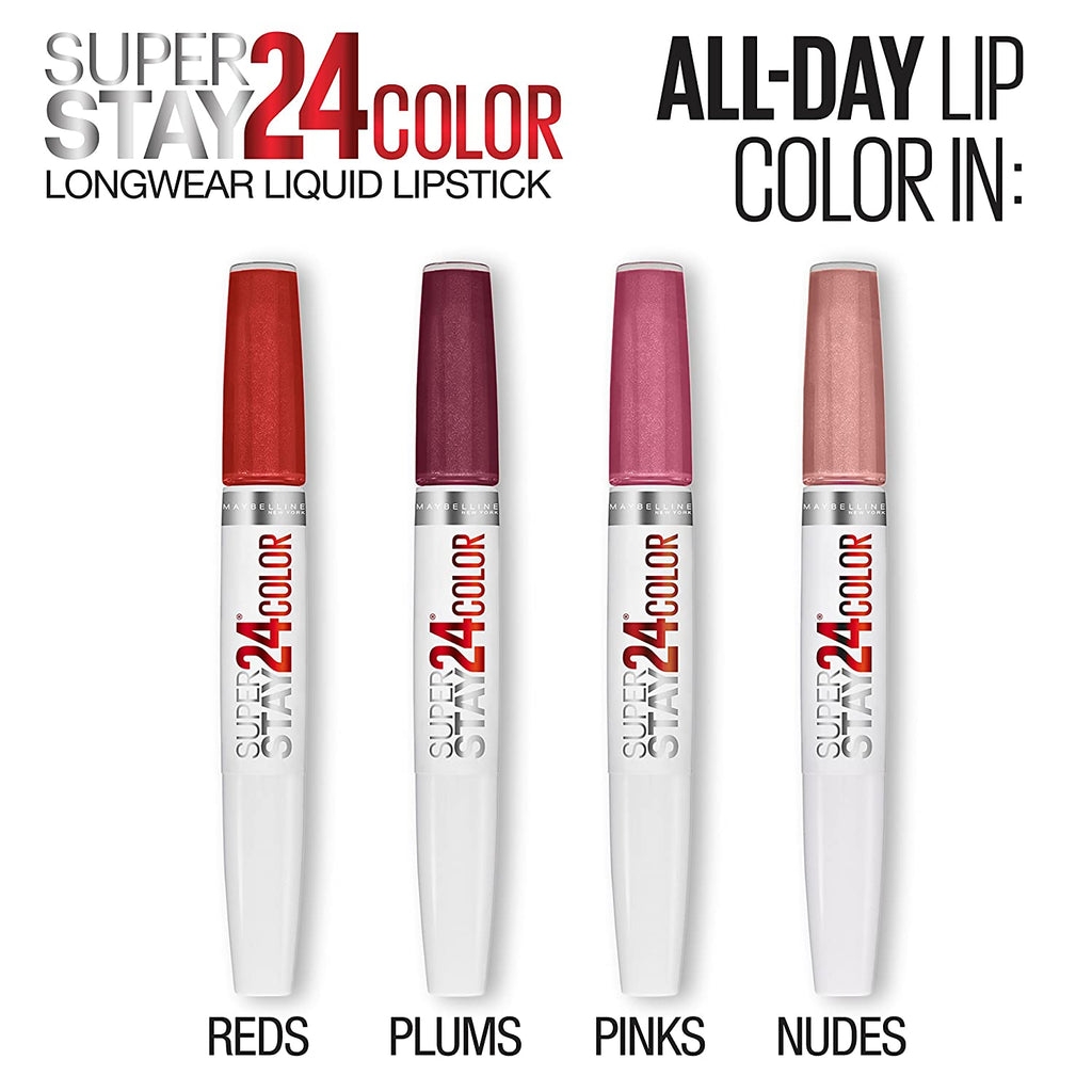 Superstay 24 2-Step Liquid Lipstick Makeup, Committed Coral, 1 Kit