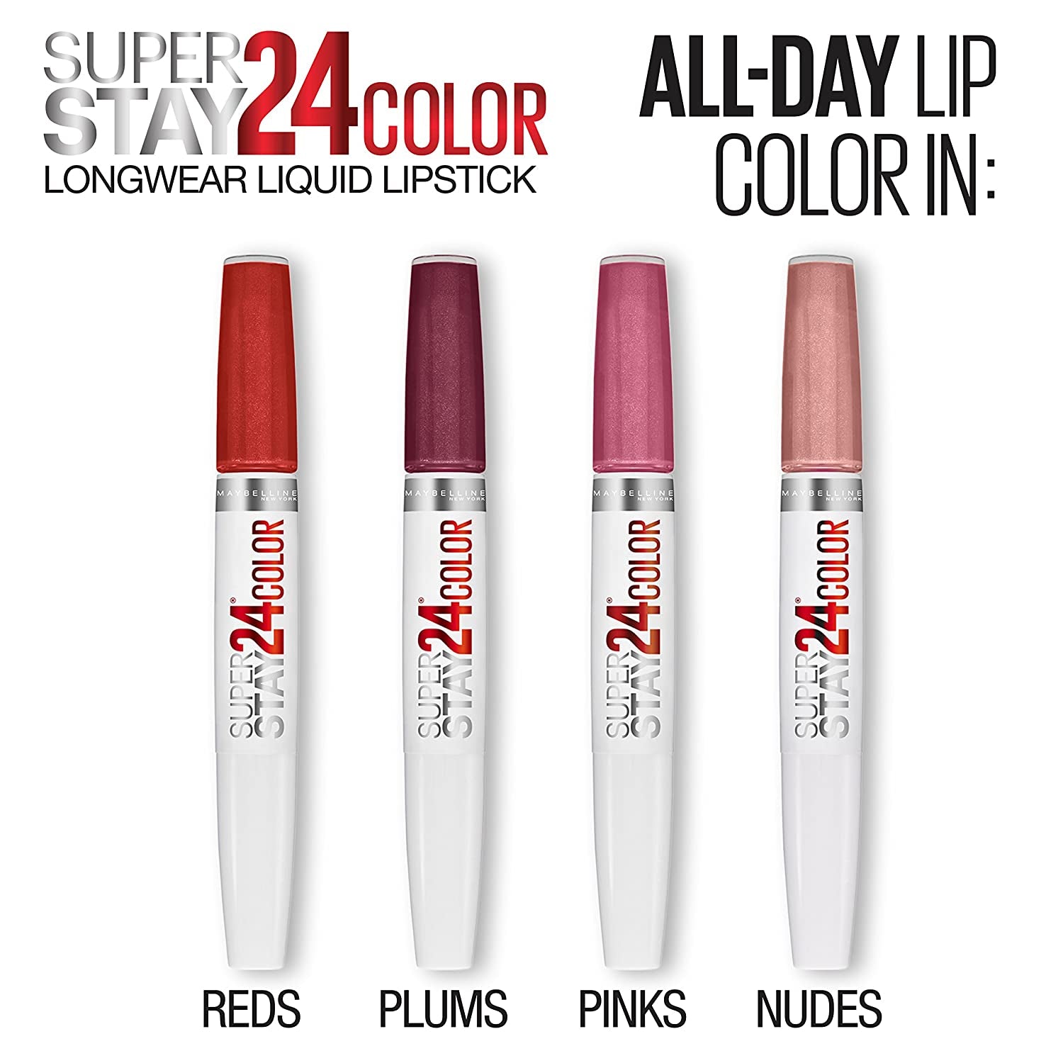 Superstay 24 2-Step Liquid Lipstick Makeup, Committed Coral, 1 Kit