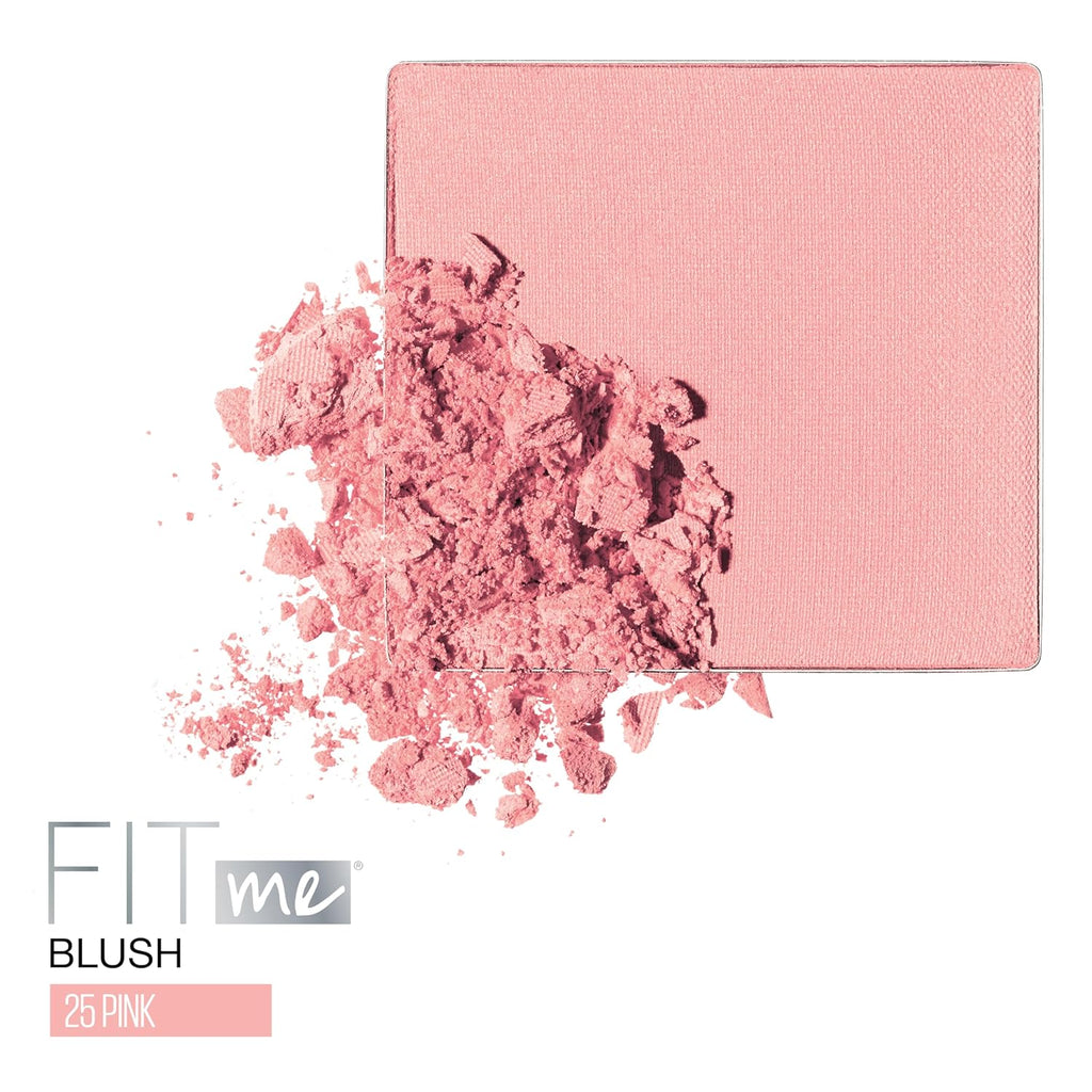 Fit Me Blush, Lightweight, Smooth, Blendable, Long-Lasting All-Day Face Enhancing Makeup Color, Pink, 1 Count